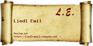 Liedl Emil névjegykártya