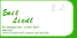 emil liedl business card